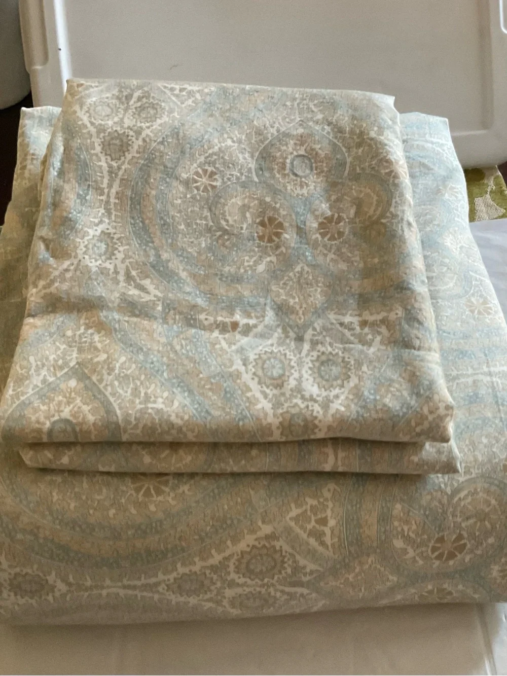 VTG Restoration Hardware Italian Cypress Paisley KING Duvet Cover & 2 Euro Shams